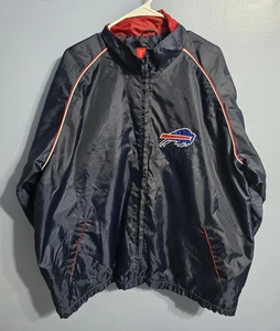 Chaqueta cortavientos vintage 2XL Buffalo Bills G-III NFL azul marino cremallera completa - Imagen 1 de 5