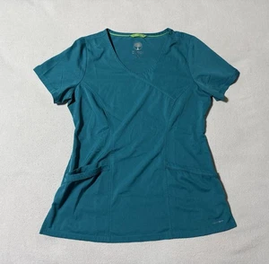 Healing Hands HH Works Madison Women's Small Scrub Top Teal Blue 2525 - Picture 1 of 8