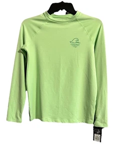 Art Class Boys XL (14) Rash Guard(or Swim) Long Sleeved Top UPF 50+ Neon Green - Picture 1 of 12
