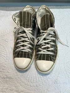 Converse Check Taylor All-Star, top alto grigio bianco a righe uomo taglia 10 - Foto 1 di 16