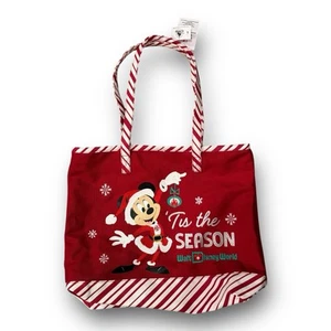 Bolso de Mano Navidad Papá Noel Mickey de los Parques Disney Walt Disney World Tis The Season - Imagen 1 de 9