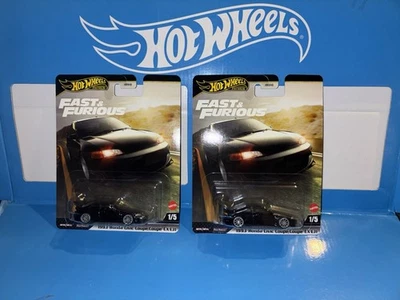 LOTE DE (2) HONDA CIVIC 1993 CUPÉ HOT WHEELS PREMIUM, NEGRO, 2025 ¡RÁPIDO Y FURIOSO! Foto 1 de 4