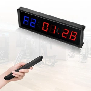 Gym Timer LED Interval Timer Digital Wall Clock Fitness Timer 1.5" Digital - Picture 1 of 7