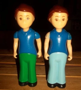 Vintage Little Tikes Dollhouse Dad People Figures 2 Different Dads 6" - Picture 1 of 8
