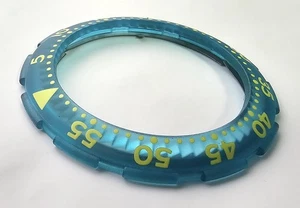 Swatch Scuba 1 1/2in Transparent Blue Bezel Bezel Watch Spare Part Vintage Style - Picture 1 of 4
