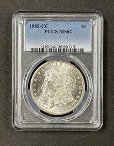 1885-CC Morgan Silver Dollar MS62 - Picture 1 of 2