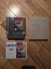 ADVENTURES OF LOLO 2 Game Cartridge With Manual for the Nintendo NES