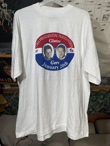 Vintage 1997 Bill Clinton & Al Gore 33rd Presidential Inauguration T-Shirt Gr. XL - Bild 1 von 6