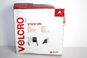 VELCRO Brand Stick On Tape, Cut-to-Length Strong Hook & Loop Self Adhesive USED - Picture 1 of 15