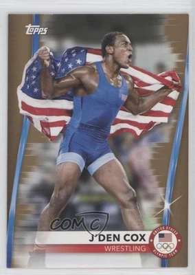 2021 Topps US Olympic & Paralympic Team and Hopefuls Gold /99 J'Den Cox #14 - Image 1 of 2