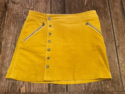 KUHL Mujer Talla 8 Amarillo Mostaza Pana Exterior Senderismo Informal Falda Wow WOW Foto 1 de 4