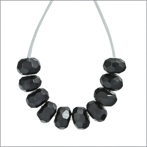 25 cuentas rondelle de circonita cúbica 3 mm negras #64233 Foto 1 de 1