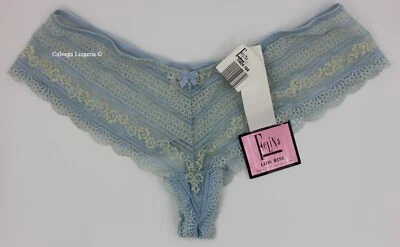  全新带标签 Felina 73828 "Panache" 蕾丝 Tanga 内裤,浅蓝色 (TQB),尺寸:L — 第 1/3 张图片