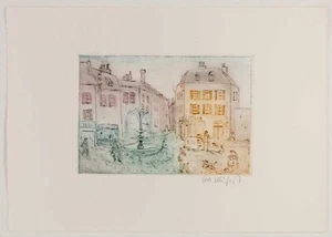 Kurt Mühlenhaupt/grabado/imágenes de viaje/firmado a mano/2 - Imagen 1 de 1