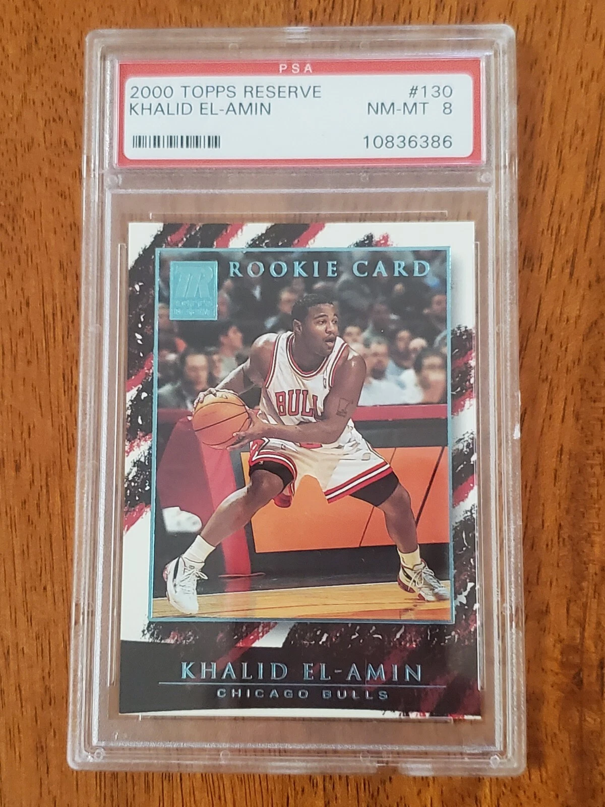 2000-01 TOPPS RESERVE KHALID EL-AMIN (ROOKIE) #130 PSA8 CHICAGO BULLS 81/1499