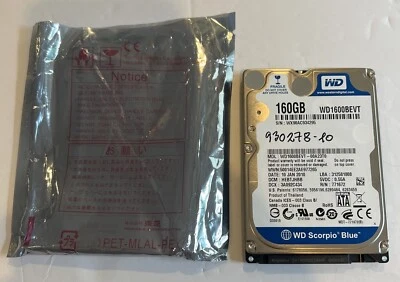 Western Digital 160GB 2.5" SATA Hard Drive WD1600BEVT - Image 1 of 4