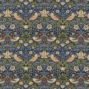 Morris & Co Simply Strawberry Thief Indigo/Mineralstoff 1,4 Meter - Bild 1 von 1