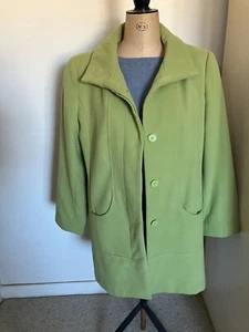 Gorgeous Green Eleganza Ladies Coat 14, Perfect For The Spring - Picture 1 of 8