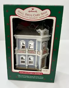 Hallmark Keepsakes 1988 HALL BRO'S CARD SHOP Casas y tiendas nostálgicas #5 - Imagen 1 de 7