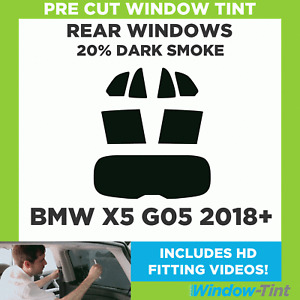 Für BMW X5 G05 2018 + Vorgeschnitten Scheibentönung Set 20% Dunkel Hinten Folie