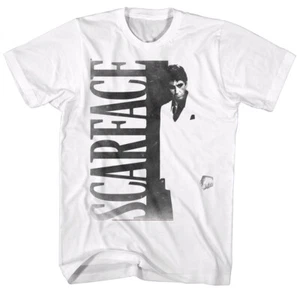 Scarface Movie Black & White DVD Cover Men's T Shirt Tony Montana Cocaine Boss - Picture 1 of 3