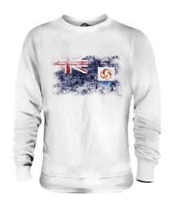 ANGUILLA DISTRESSED FLAG UNISEX SWEATER TOP ANGUILLAN SHIRT FOOTBALL JERSEY GIFT - Picture 1 of 16