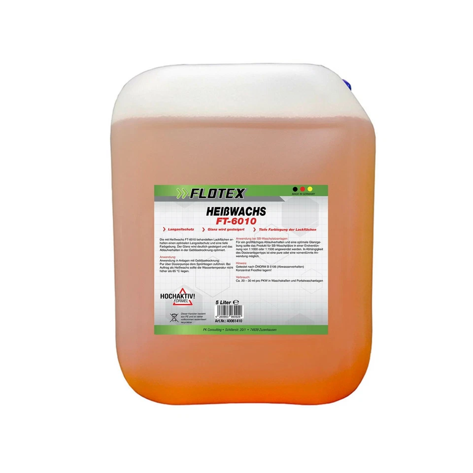 Flotex Hot Wax, 5L Hot Wax for Washing Systems, Paint Long Term Protection - Image 1 of 1