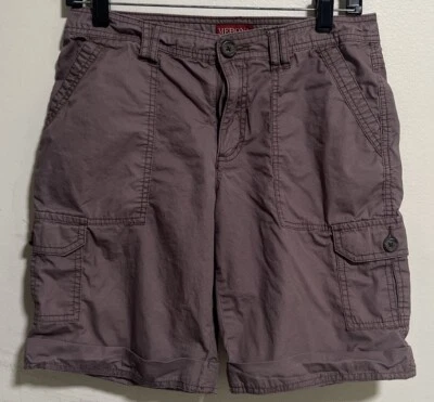 Merona Womens Sz 6 Purple Cargo Shorts Flat Front Lightweight 100% Cotton - Image 1 of 4
