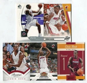Lotto 5 carte basket Chris Bosh TORONTO RAPTORS MIAMI HEAT (LOTTO 14) - Foto 1 di 1