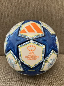 UEFA WOMENS CHAMPIONS LEAGUE LISBON 2025 ADIDAS MINI REPLICA MATCHBALL BRAND NEW - Picture 1 of 6