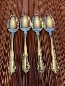 4 Gorham Silverplate New Elegance Teaspoons Spoons 5-7/8” No Mono - Picture 1 of 5