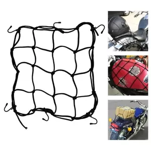 Durable Cargo Net Motorcycle Motorbike Bicycle Helmet Mesh Luggage Black Cord - Foto 1 di 9