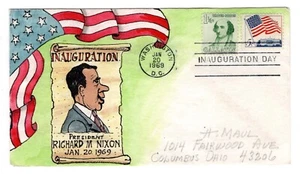 Richard Nixon Inauguration 1969 - Herman Maul Hand-Painted - Picture 1 of 2