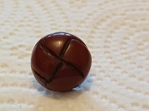 Pequeños botones traseros de vástago de fútbol americano ARAN de cuero sintético marrón chocolate de 15 mm x 25 - Imagen 1 de 2