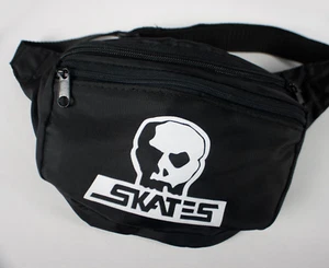 Pattini teschio nero originali OG NOS Fanny Pack anni 80 magazzino stock - Foto 1 di 4