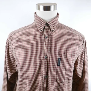 Columbia Mens Large Tan Plaid Button Down Shirt Vintage Y2K - Picture 1 of 11
