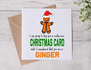 Merry Christmas Card: Ginger - Xmas Card - Christmas Card  - Picture 1 of 1