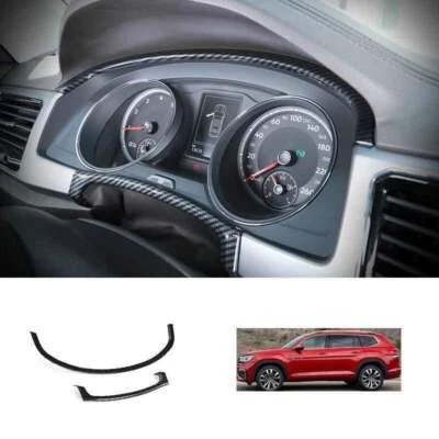 Car Dashboard Decor Frame Cover Carbon Fiber Trim For Volkswagen Atlas 2017-2019 - Imagem 1 de 4