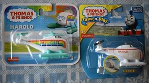 Thomas and Friends HAROLD RAINBOW & HAROLD TAKE AND PLAY NEW - Picture 1 of 7
