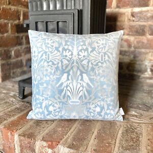 1165. Secret garden in blue 100% cotton cushion cover, Various sizes