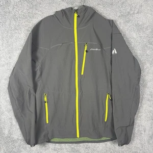 Eddie Bauer First Ascent Jacket Mens L Sandstone Softshell Tech Full Zip Hood - Picture 1 of 16