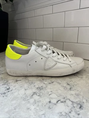 Zapatillas bajas Philippe Modelo Paris PRSX talla 8,5 EU 40 blancas con neón nuevas sin caja Foto 1 de 4