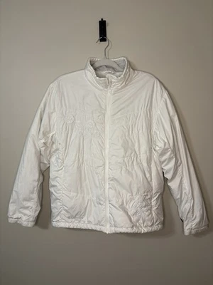 Chaqueta Abrigo Columbia Mujer Interchange Puffer Talla XL Blanco Bordado Foto 1 de 4