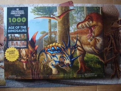 JIGSAW PUZZLE [Two Sided] (1000) - AGE OF THE DINOAURS (Unemployed Philosophers Guild) - Image 1 of 4