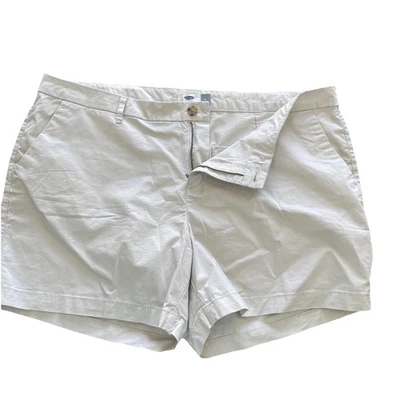 Pantalones Cortos Old Navy Para Mujer Caqui Talla 18 Clásicos Frente Plano. Foto 1 de 4