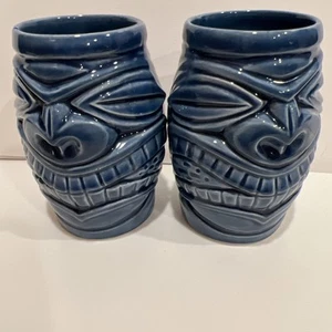 Vintage TIKI FARM 2001 Jimmy C Smiley Mug Blue - Picture 1 of 13