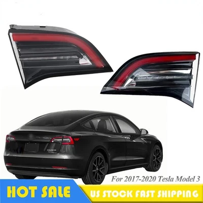 Tail Light Right+Left LED Inner Trunk Tail Lamp For 2017-2020 Tesla Model 3 - Image 1 of 4