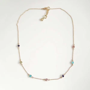 Collar de estación de circonita cúbica minimalista de 17" elegante para mujer fiesta vacaciones joyería regalo - Imagen 1 de 5