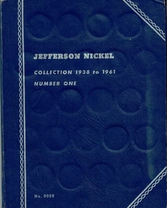 1938-1961 (65) Jefferson Nickels 11 Silver Complete set Whitman 1 Never Cleaned - Picture 1 of 3