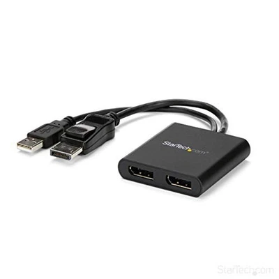 (TG. DisplayPort) StarTech.com Adattatore Splitter MST Hub, DisplayPort a 2 Port - Immagine 1 di 4